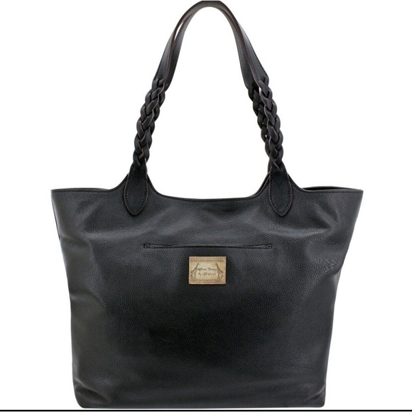 Brighton Africa Stories MASAI Embroidered Black Leather Tote Handbag MSRP $425 - Picture 2 of 4